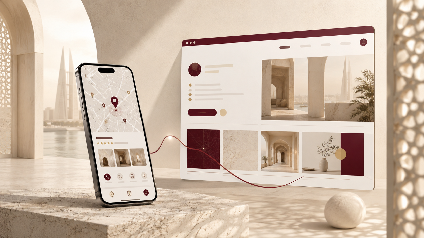 A local business profile connected to a strategic website