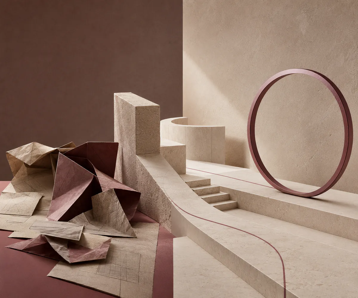 Architectural forms representing a clear digital pathway